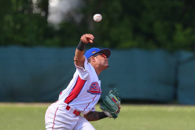 Baseballl I Herren I Saison 2021 22 I 1.Bundesliga Nord I 11 Spieltag I Hamburg Stealers - Bonn Capitals I 14.05.2022 Rickert Koch (11, Hamburg Stealers) Hamburg Baseballanlage Langenhorst Hamburg Deutschland