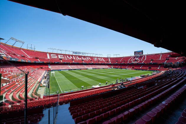 SOCCER - UEFA EL, Frankfurt vs Glasgow SEVILLA,SPAIN,17.MAY.22 - SOCCER - UEFA Europa League, final, Eintracht Frankfurt vs Glasgow Rangers, preview. Image shows an overview of the Estadio Ramon Sanchez Pizjuan.  GEPAxpictures xJohannesxFriedl