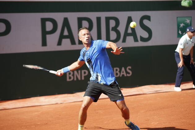 17.05.2022, Tennis, French Open 2022 Roland-Garros, FRA, Paris, Roland Garros Bild: v. li. Philipp Kohlschreiber (GER) Copyright: HMBxMedia AntonioxBorga