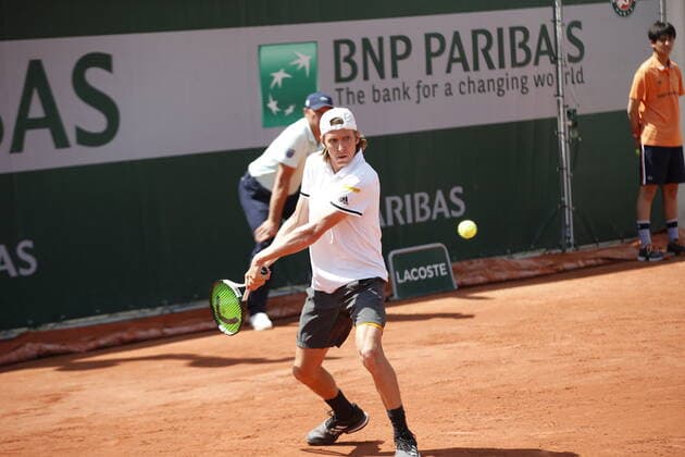 17.05.2022, Tennis, French Open 2022 Roland-Garros, FRA, Paris, Roland Garros Bild: v. li. Cedrik-Marcel Stebe (GER) Copyright: HMBxMedia AntonioxBorga