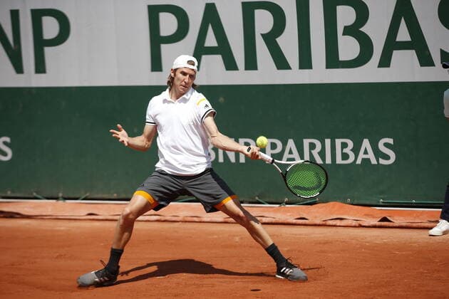 17.05.2022, Tennis, French Open 2022 Roland-Garros, FRA, Paris, Roland Garros Bild: v. li. Cedrik-Marcel Stebe (GER) Copyright: HMBxMedia AntonioxBorga