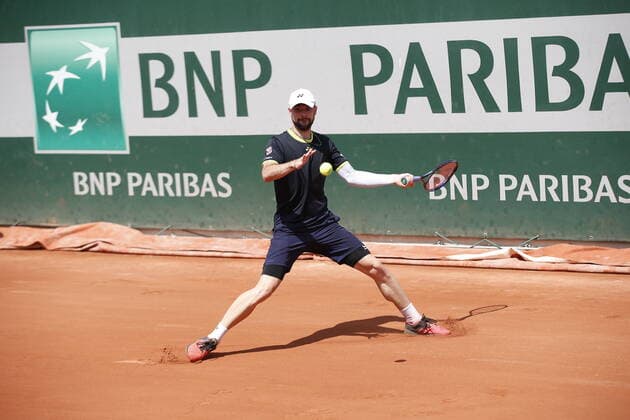 17.05.2022, Tennis, French Open 2022 Roland-Garros, FRA, Paris, Roland Garros Bild: v. li. Juri Rodionov (AUT) Copyright: HMBxMedia AntonioxBorga