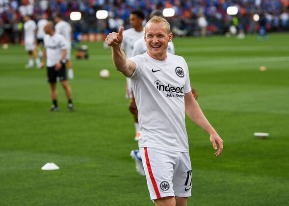 18.05.2022, xpsx, Fussball UEFA Europa League Finale 2022, Eintracht Frankfurt - Glasgow Rangers v.l. Sebastian Rode (Eintracht Frankfurt) (DFL DFB REGULATIONS PROHIBIT ANY USE OF PHOTOGRAPHS as IMAGE SEQUENCES and or QUASI-VIDEO) emspor Sevilla