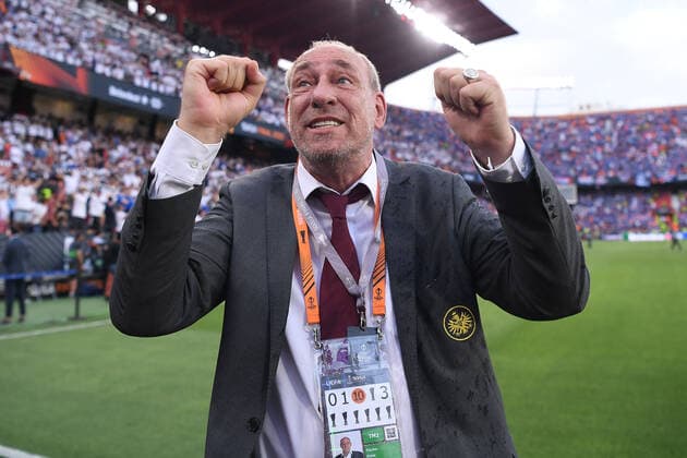 Sport Bilder des Tages Fußball Europa League Finale Eintracht Frankfurt - Glasgow Rangers am 18.05.2022 im Estadio Ramon Sanchez-Pizjuan in Sevilla Peter Fischer ( Präsident Frankfurt )