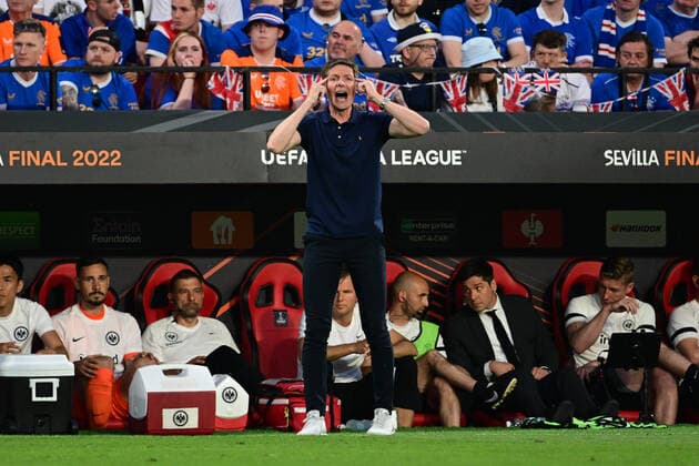 Chef-Trainer Oliver Glasner (Eintracht Frankfurt), Eintracht Frankfurt vs. Glasgow Rangers, Europa League, Finale, 18.05.2022