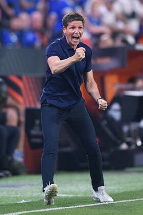 Fußball Europa League Finale Eintracht Frankfurt - Glasgow Rangers am 18.05.2022 im Estadio Ramon Sanchez-Pizjuan in Sevilla Oliver Glasner ( Trainer Cheftrainer Frankfurt )