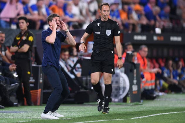 Fußball Europa League Finale Eintracht Frankfurt - Glasgow Rangers am 18.05.2022 im Estadio Ramon Sanchez-Pizjuan in Sevilla Oliver Glasner ( Trainer Cheftrainer Frankfurt )