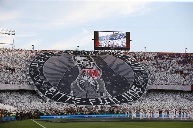 Eintracht Frankfurt fans show their support during UEFA Europa League 2022 Final - Eintracht vs Rangers, football Europa League match in Seville, Spain, May 18 2022  Copyright: xFrancescoxScaccianocex xipa-agenx xx 0