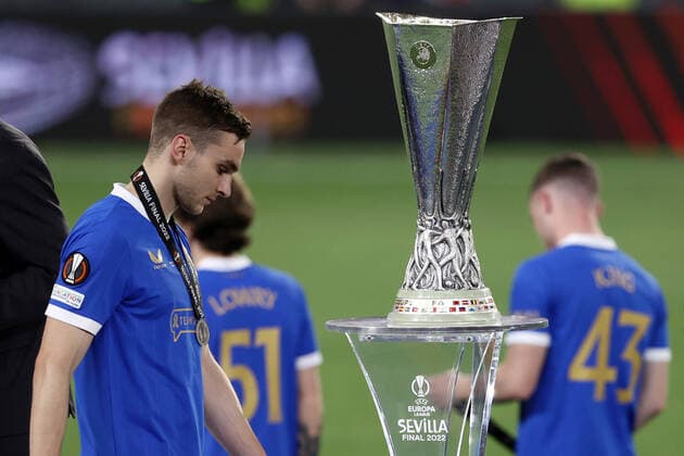 Eintracht Frankfurt v Rangers FC - UEFA Europa League Final 2021 22 A general view of the UEFA EUROPA LEAGUE trophy during the football Europa League match UEFA Europa League 2022 Final - Eintracht vs Rangers on May 18, 2022 at the Estadio Ramon Sanchez-Pizjuan in Seville, Spain Seville Spain  Copyright: xFrancescoxScaccianocex originalFilename:livemedia-uefaeuro220518_npm0W.jpg