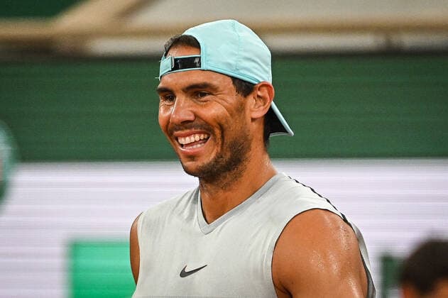 May 19, 2022, Paris, France, France: Rafael Nadal of Spain smiling during a training session of Roland-Garros 2022, French Open 2022, Grand Slam tennis tournament at the Roland-Garros stadium on May 19, 2022 in Paris, France. Paris France - ZUMAm308 20220519_zsp_m308_020 Copyright: xMatthieuxMirvillex