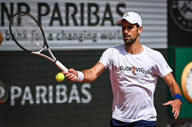 Tennis, French Open, Novak Djokovic Training May 19, 2022, Paris, France, France: Novak DJOKOVIC of Serbia during a training session of Roland-Garros 2022, French Open 2022, Grand Slam tennis tournament at the Roland-Garros stadium on May 19, 2022 in Paris, France. Paris France - ZUMAm308 20220519_zsp_m308_048 Copyright: xMatthieuxMirvillex