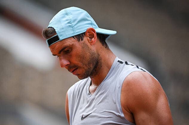 May 18, 2022, Paris, France, France: Rafael NADAL of Sapin during a training session of Roland-Garros 2022, French Open 2022, Grand Slam tennis tournament at the Roland-Garros stadium on May 18, 2022 in Paris, France. Paris France - ZUMAm308 20220518_zsp_m308_050 Copyright: xMatthieuxMirvillex
