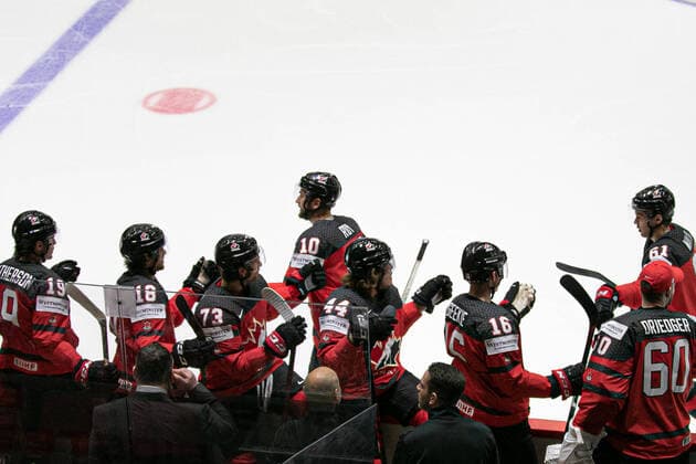 ROY Nicolas, SANHEIM Travis, COZENS Dylan, DUBOIS Pierre-Luc (Canada) during World Championship, WM, Weltmeisterschaft - Canada vs Kazakhstan, Ice hockey, Eishockey in Helsinki, Finland, May 19 2022  Copyright: xAndreaxRex xipa-agency.netx xx 0