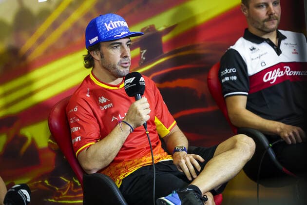 ALONSO Fernando (spa), Alpine F1 Team A522, portrait, press conference, PK, Pressekonferenz during the Formula 1 Pirelli Grand Premio de Espana 2022, 6th round of the 2022 FIA Formula One World Championship, WM, Weltmeisterschaft on the Circuit de Barcelona-Catalunya, from May 20 to 22, 2022 in Montmelo, Spain - F1 - SPANISH GRAND PRIX 2022 DPPI Panoramic 00122015_1345