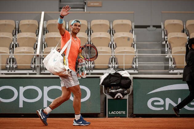 Entrainement de Rafael NADAL (ESP) TENNIS : Roland Garros 2022 - 20 05 2022 AurelienMorissard Panoramic 