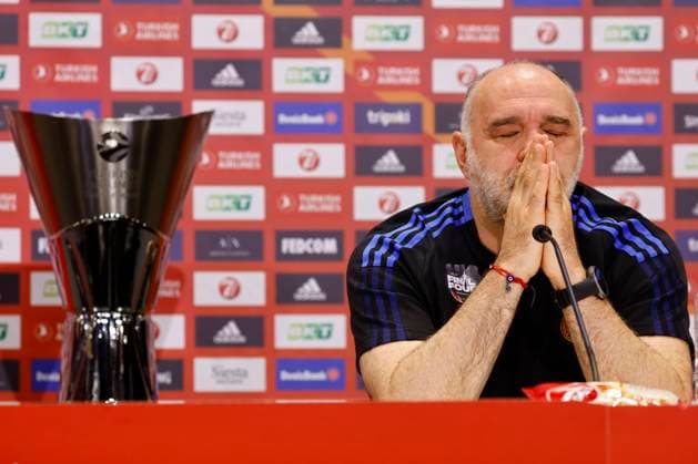Sport Themen der Woche KW20 Sport Bilder des Tages Real Madrid coach Pablo Laso during a press conference, PK, Pressekonferenz ahead of the EuroLeague basketball Final Four tournament final in Belgrade, Serbia, 20 May 2022. The final will be held next Saturday between Real Madrid and Anadolu Efes at the ätark Arena stadium in Belgrade. EuroBasketball League Final Four !ACHTUNG: NUR REDAKTIONELLE NUTZUNG!  Copyright: xSergioxPérezx GRAF6665 20220520-163e73ec67ea854ad3d30a237b1ef28187b5a786