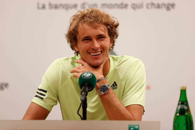 20.05.2022, Tennis, French Open 2022 Roland-Garros, FRA, Paris, Roland Garros, Pressekonferenz Bild: v. li. Alexander Zverev (DEU) Copyright: HMBxMedia AntonioxBorga