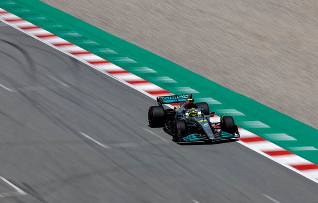 44 Lewis Hamilton (GBR, Mercedes-AMG Petronas F1 Team), F1 Grand Prix of Spain at Circuit de Barcelona-Catalunya on May 20, 2022 in Barcelona, Spain. (Photo by HOCH ZWEI) Barcelona Spain