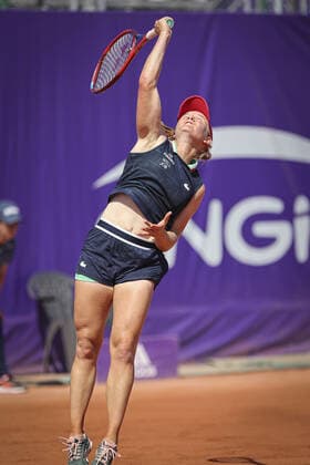 May 18, 2022, France: Fiona Ferro (FRA), in action during 2022 Internationaux de Strasbourg TENNIS : Internationaux de Strasbourg IS22 - 18 05 2022 ElyxandroCegarra Panoramic 