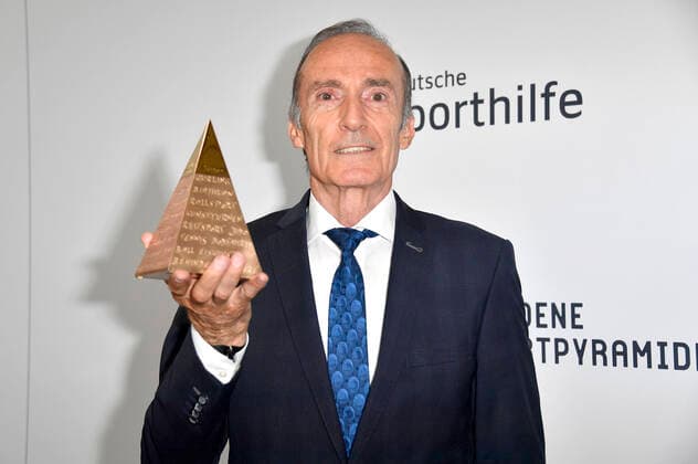 Eberhard Gienger bei der Verleihung der Goldenen Sportpyramide 2022 in der Hauptstadtrepräsentanz der Deutschen Telekom AG. Berlin, 20.05.2022