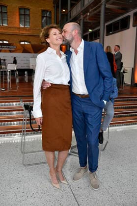 Heike Henkel mit Ehemann Paul Meier bei der Verleihung der Goldenen Sportpyramide 2022 in der Hauptstadtrepräsentanz der Deutschen Telekom AG. Berlin, 20.05.2022