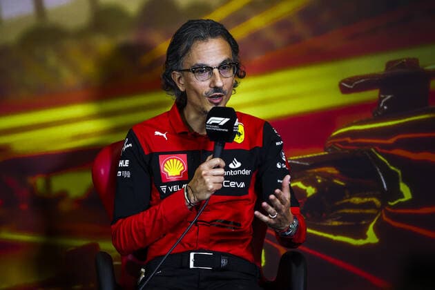 MEKIES Laurent (fra), Racing Director of the Scuderia Ferrari, portrait, press conference, PK, Pressekonferenz during the Formula 1 Pirelli Grand Premio de Espana 2022, 6th round of the 2022 FIA Formula One World Championship, WM, Weltmeisterschaft on the Circuit de Barcelona-Catalunya, from May 20 to 22, 2022 in Montmelo, Spain - F1 - SPANISH GRAND PRIX 2022 DPPI Panoramic 00122015_XR3_7486.JPG_