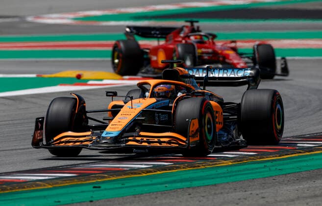 3 Daniel Ricciardo (AUS, McLaren F1 Team), F1 Grand Prix of Spain at Circuit de Barcelona-Catalunya on May 21, 2022 in Barcelona, Spain. (Photo by HOCH ZWEI) Barcelona Spain