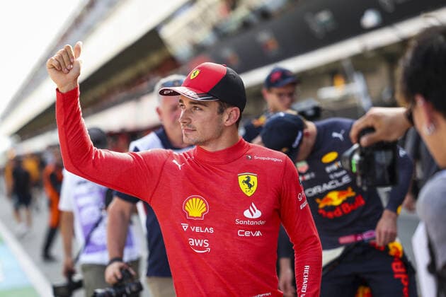 LECLERC Charles (mco), Scuderia Ferrari F1-75, portrait during the Formula 1 Pirelli Grand Premio de Espana 2022, 6th round of the 2022 FIA Formula One World Championship, WM, Weltmeisterschaft on the Circuit de Barcelona-Catalunya, from May 20 to 22, 2022 in Montmelo, Spain - F1 - SPANISH GRAND PRIX 2022 DPPI Panoramic  00122015_GOOD1208.JPG_