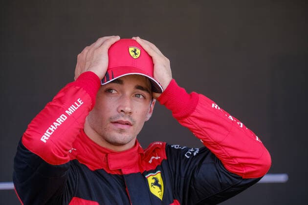 Charles Leclerc (MCO, Scuderia Ferrari F1 Team, 16) kann nicht fassen das er auf Pole steht, ESP, Formula One Pirelli Gran Premio de Espana, Formel 1, Saturday, Saison 2022, 21.05.2022, ESP, Formula One Pirelli Gran Premio de Espana, Formel 1, Saturday, Saison 2022, 21.05.2022, Barcelona Copyright: xEibner-Pressefotox EP_EER