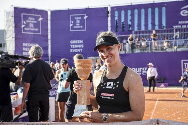 May 21, 2022 Strasbourg, Final tennis, Angelique Kerber (GER) 2022 Internationaux de Strasbourg TENNIS : Internationaux de Strasbourg IS22 - 21 05 2022 ElyxandroCegarra Panoramic 