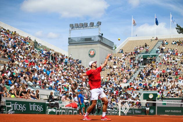 2022 French Open - Previews Novak Djokovic practicing during Roland Garros Kids Day, one day before the mais draw finals, on May 21, 2022 in Paris, France. Paris France  Copyright: xIbrahimxEzzatx originalFilename:ezzat-notitle220521_npoVb.jpg