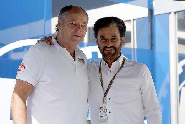 F1 Pirelli Grand Prix von Spanien 2022 22.05.2022, Circuit de Catalunya, Barcelona, F1 Pirelli Grand Prix von Spanien 2022 , im Bild DTM Chef Gerhard Berger mit FIA Präsident Mohammed bin Sulayem