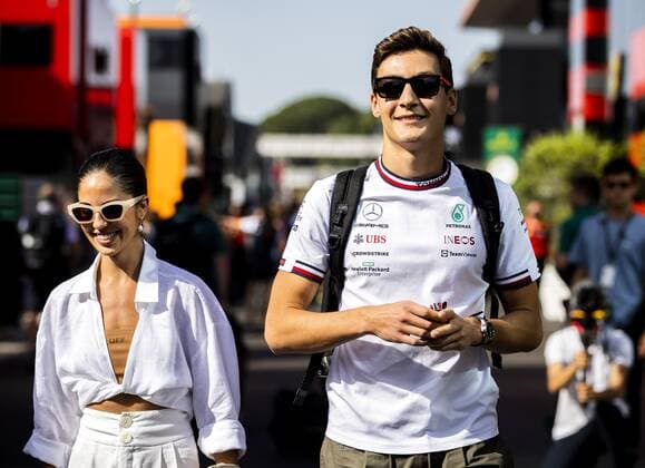 BARCELONA - George Russell (Mercedes) ahead of the F1 Grand Prix of Spain at Circuit de Barcelona-Catalunya on May 22, 2022 in Barcelona, Spain. REMKO DE WAAL F1 Grand Prix of Spain, RACE 2022 xVIxANPxSportx xxANPxIVx