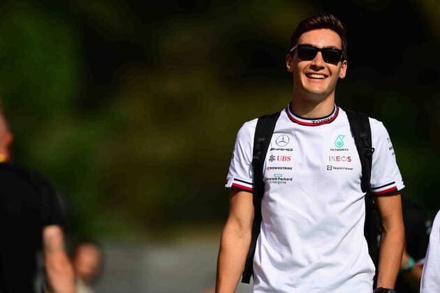 F1 Grand Prix of Spain George Russel of Mercedes-AMG Petronas arrive into the circuit before race of Spanish Grand Prix in Circuit de Catalunia in Montmelo, Barcelona, Catalunia, Spain, 22 May 2022 Barcelona Barcelona, Cataluina Spain  Copyright: xAndreaxDiodatox originalFilename:diodato-notitle220522_npEKo.jpg