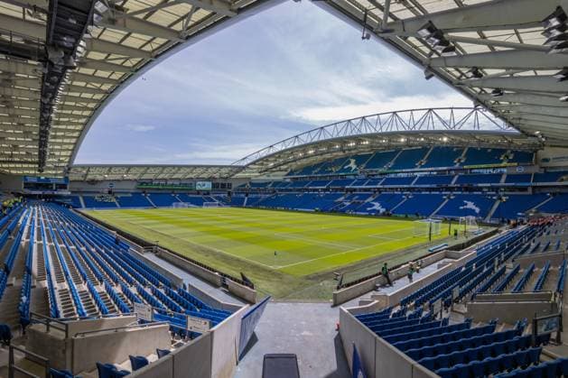 Brighton and Hove Albion v West Ham United Premier League 22 05 2022. General view of the American Express Community Stadium ahead of the Premier League match between Brighton and Hove Albion and West Ham United at the American Express Community Stadium, Brighton and Hove, England on 22 May 2022. Brighton and Hove American Express Community Stadium East Sussex England Editorial use only DataCo restrictions apply See www.football-dataco.com , Copyright: xJanexStokesx PSI-15337-0002