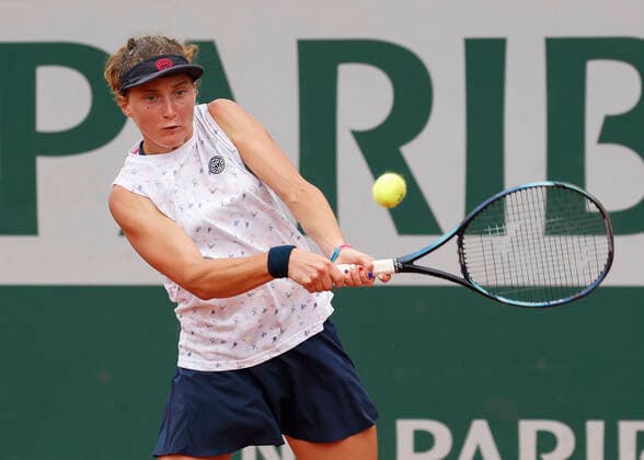 French Open 2022, Carole Monnet (FRA) Tennis - French Open 2022 - Grand Slam ATP, Tennis Herren WTA, Tennis Damen ITF - Roland Garros - Paris - - France - 22 May 2022. Copyright: xJuergenxHasenkopfx