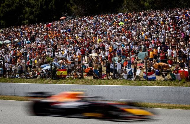 BARCELONA - Max Verstappen (1) with the Oracle Red Bull Racing RB18 Honda during the F1 Grand Prix of Spain at Circuit de Barcelona-Catalunya on May 22, 2022 in Barcelona, Spain. REMKO DE WAAL F1 Grand Prix of Spain, RACE 2022 xVIxANPxSportx xxANPxIVx