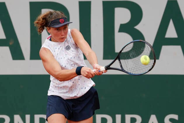 French Open 2022, Carole Monnet (FRA) Tennis - French Open 2022 - Grand Slam ATP, Tennis Herren WTA, Tennis Damen ITF - Roland Garros - Paris - - France - 22 May 2022. Copyright: xJuergenxHasenkopfx