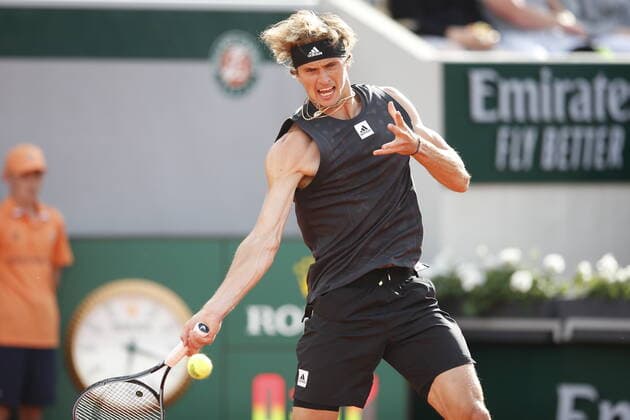 22.05.2022, Tennis, French Open 2022 Roland-Garros, FRA, Paris, Roland Garros Bild: v. li. Alexander Zverev (GER) Copyright: HMBxMedia AntonioxBorga