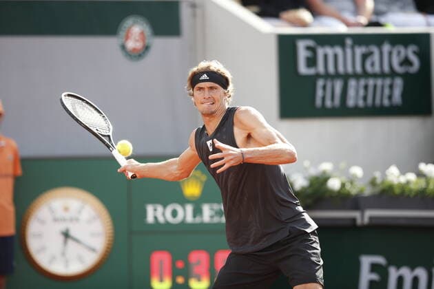 22.05.2022, Tennis, French Open 2022 Roland-Garros, FRA, Paris, Roland Garros Bild: v. li. Alexander Zverev (GER) Copyright: HMBxMedia AntonioxBorga
