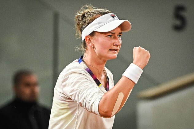 May 23, 2022, Paris, France, France: Barbora KREJCIKOVA of Czech Republic celebrates his point during the Day two of Roland-Garros 2022, French Open 2022, Grand Slam tennis tournament at the Roland-Garros stadium on May 23, 2022 in Paris, France. Paris France - ZUMAm308 20220523_zsp_m308_020 Copyright: xMatthieuxMirvillex