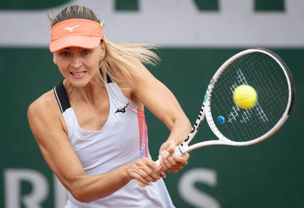 Belgian Maryna Zanevska pictured in action during a tennis match between Belgian Zanevska WTA, Tennis Damen 62) and Chinese Zheng (WTA 74), in the first round of the women s singles of the Roland Garros French Open tennis tournament, in Paris, France, Monday 23 May 2022. This year s tournament takes place from 22 May to 5 June. BENOITxDOPPAGNE  x35416170x