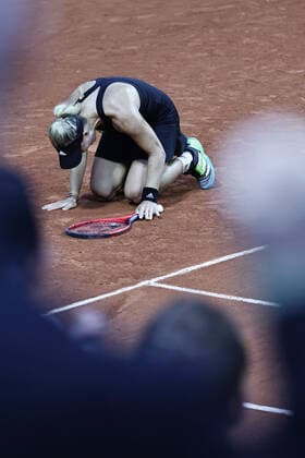 Angelique Kerber, GER, after first round of 2022 French Open at Roland Garros, Paris, 23 05 2022; -