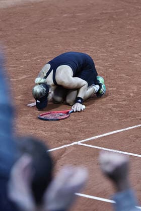 Sport Bilder des Tages Angelique Kerber, GER, after first round of 2022 French Open at Roland Garros, Paris, 23 05 2022; -