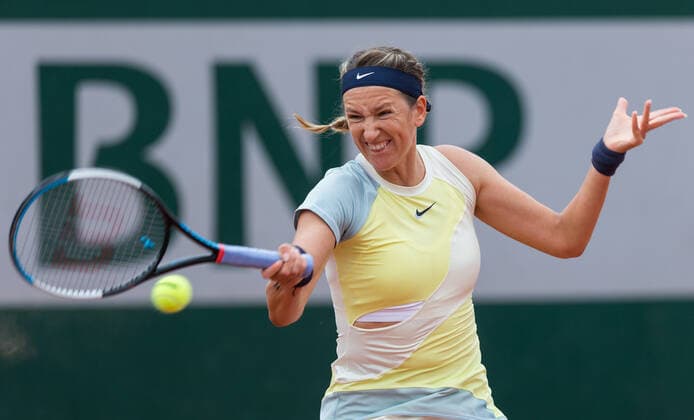2022 French Open - Day Two Victoria Azarenka (BLR) during the day two of he Roland-Garros Open tennis tournament in Paris, France, on May 23, 2022. Paris France  Copyright: xFotoxOlimpikx originalFilename:jastrzebowski-rolandga220523_npA9Y.jpg