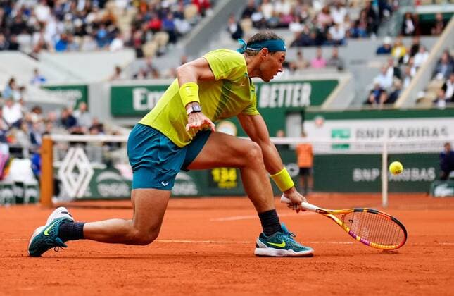 Mandatory Credit: Photo by Dave Shopland Shutterstock (12943993cd) Spain s Rafael Nadal in action during his straight set 1st round victory French Open Tennis, Day 2, Roland Garros, Paris, France - 23 May 2022 French Open Tennis, Day 2, Roland Garros, Paris, France - 23 May 2022  Copyright: xDavexShopland Shutterstockx 12943993cd