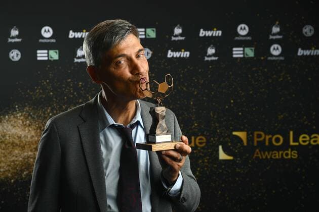BRUSSEL, BELGIUM - MAY 23 : Felice Mazzu trainer of the year pictured during the Pro League Awards on May 23, 2022 in Brussel, Belgium, 23 05 2022 ( Pro League Awards 2021-2022 PhotoNews Panoramic 