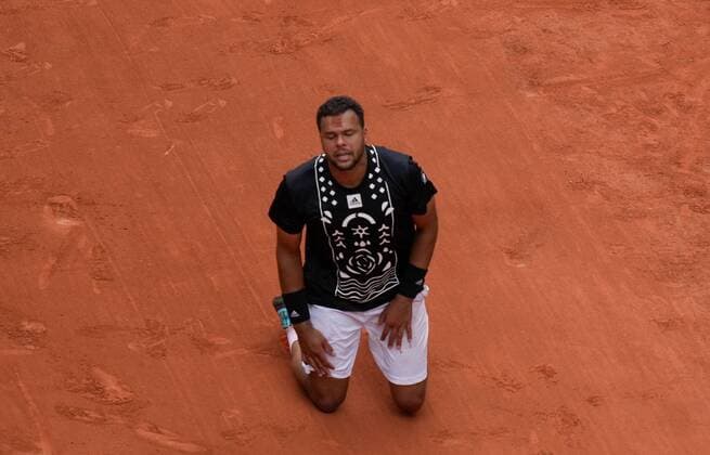 Mandatory Credit: Photo by Dave Shopland Shutterstock (12954044ah) French Player Jo-Wilfried Tsonga plays his final match French Open Tennis, Day 3, Roland Garros, Paris, France - 24 May 2022 French Open Tennis, Day 3, Roland Garros, Paris, France - 24 May 2022  Copyright: xDavexShopland Shutterstockx 12954044ah