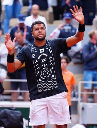 Mandatory Credit: Photo by Javier Garcia Shutterstock (12954043dn) Jo Wilfried Tsonga after his last ever match before retiring French Open Tennis, Day 3, Roland Garros, Paris, France - 24 May 2022 French Open Tennis, Day 3, Roland Garros, Paris, France - 24 May 2022  Copyright: xJavierxGarcia Shutterstockx 12954043dn