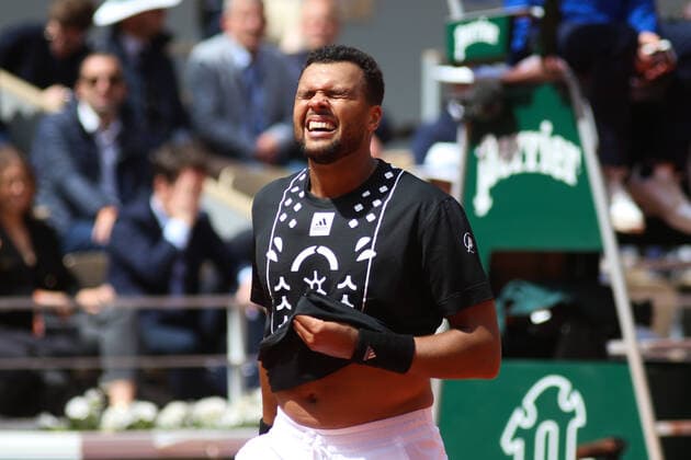Roland-Garros 2022, French Open 2022 Jo-Wilfried Tsonga during his match against Casper Ruud on Philipe Chartier court in the 2022 French Open finals day three PARIS France  Copyright: xIbrahimxEzzatx originalFilename:ezzat-notitle220524_np7jw.jpg